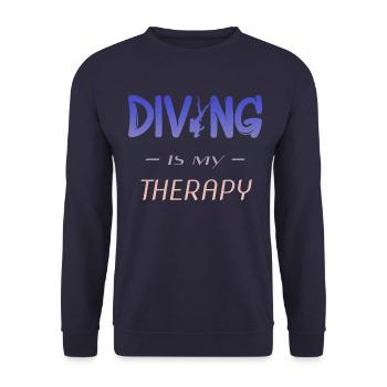 Diving Tauchen Taucher - Unisex Pullover - Navy - Vorne - Alina (178cm) & Michal (187cm)