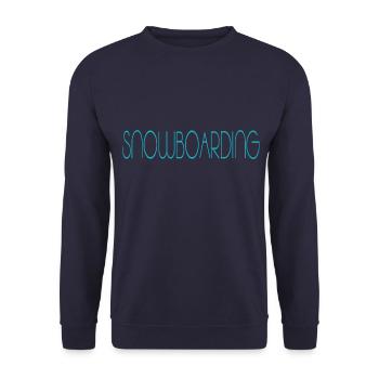 snowboarding snowboard boarden - Unisex Pullover - Navy - Vorne - Alina (178cm) & Michal (187cm)