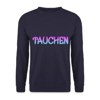 Tauchen Scuba Diver - Unisex Pullover - Navy - Vorne - Alina (178cm) & Michal (187cm)