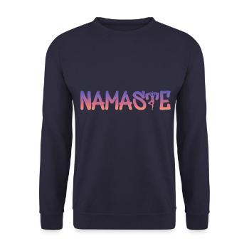 Namaste - Unisex Pullover - Navy - Vorne - Alina (178cm) & Michal (187cm)
