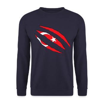 Türkei - Türkiye - Unisex Pullover - Navy - Vorne - Alina (178cm) & Michal (187cm)
