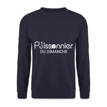Poissonnier du Dimanche humour pêcheur amateur - Sweat-shirt Unisexe - marine - Devant - Alina (178cm) & Michal (187cm)