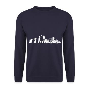 Racing Kart Evolution Kart Driver Motorsport - Unisex Sweatshirt - navy - Front - Alina (178cm) & Michal (187cm)