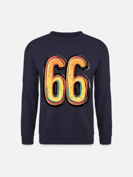 66 Zahl Bunt - Unisex Pullover - Navy