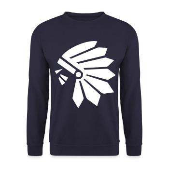 Indian head - Unisex Sweatshirt - navy - Front - Alina (178cm) & Michal (187cm)