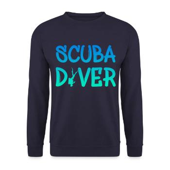 Scuba Diver - Taucher - Diving - Unisex Pullover - Navy - Vorne - Alina (178cm) & Michal (187cm)
