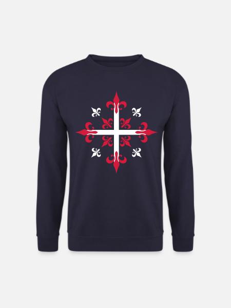 02 Croix du Chevalier / Mousquetaires 2c / - Sweat-shirt Unisexe - marine