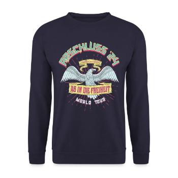 Abschluss 24 - Ab in die Freiheit - Unisex Pullover - Navy - Vorne - Alina (178cm) & Michal (187cm)