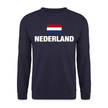 Hollande Pays-Bas Nederland drapeau Fan cadeau - Sweat-shirt Unisexe - marine - Devant - Alina (178cm) & Michal (187cm)