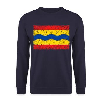 Overijssel - Unisex Pullover - Navy - Vorne - Alina (178cm) & Michal (187cm)