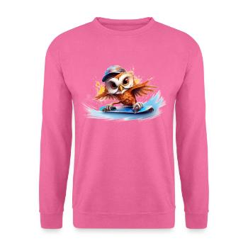 Witzige Eule - Unisex Pullover - Pink - Vorne