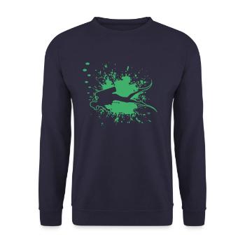 Taucher Design für Scuba Diver Tauchen Diving - Unisex Pullover - Navy - Vorne - Alina (178cm) & Michal (187cm)
