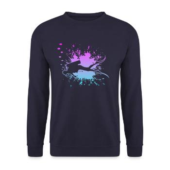 Dive - Tauchen Taucher Geschenk - Unisex Pullover - Navy - Vorne - Alina (178cm) & Michal (187cm)