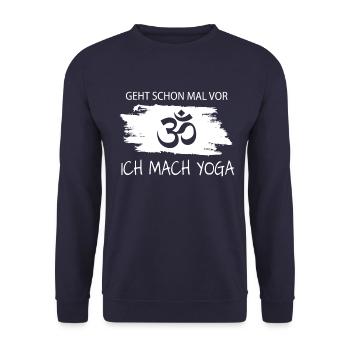 Yoga - Unisex Pullover - Navy - Vorne - Alina (178cm) & Michal (187cm)