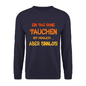 Tauchen - Unisex Pullover - Navy - Vorne - Alina (178cm) & Michal (187cm)
