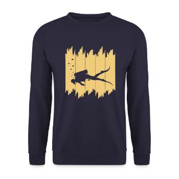 Tauchen Diving - Unisex Pullover - Navy - Vorne - Alina (178cm) & Michal (187cm)
