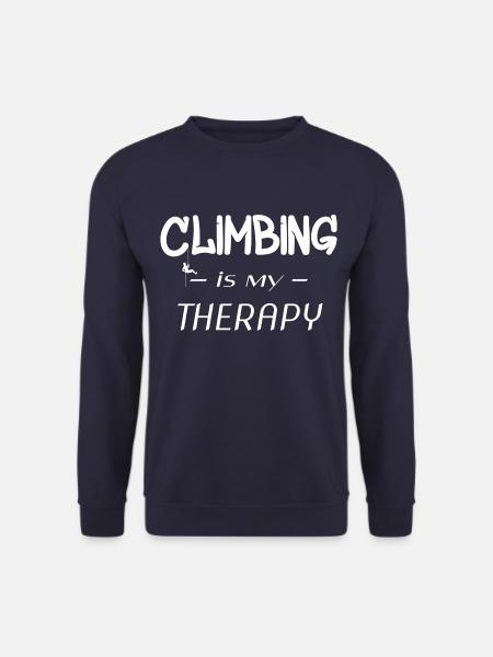 Klettern / Climbing is my therapy - Unisex Pullover - Navy