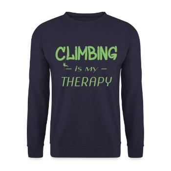 Klettern - Bouldern - Kletterwand - Climbing - Unisex Pullover - Navy - Vorne - Alina (178cm) & Michal (187cm)