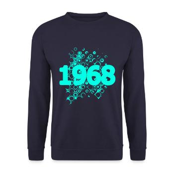 Rétro 1968 - Sweat-shirt Unisexe - marine - Devant - Alina (178cm) & Michal (187cm)