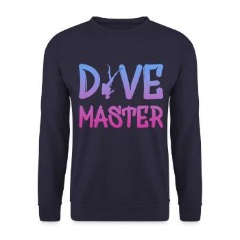 Dive Master, Tauchlehrer - Unisex Pullover - Navy - Vorne - Alina (178cm) & Michal (187cm)