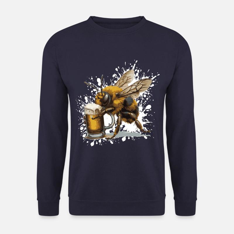 Bee Beer Funny - Unisex Sweatshirt - navy