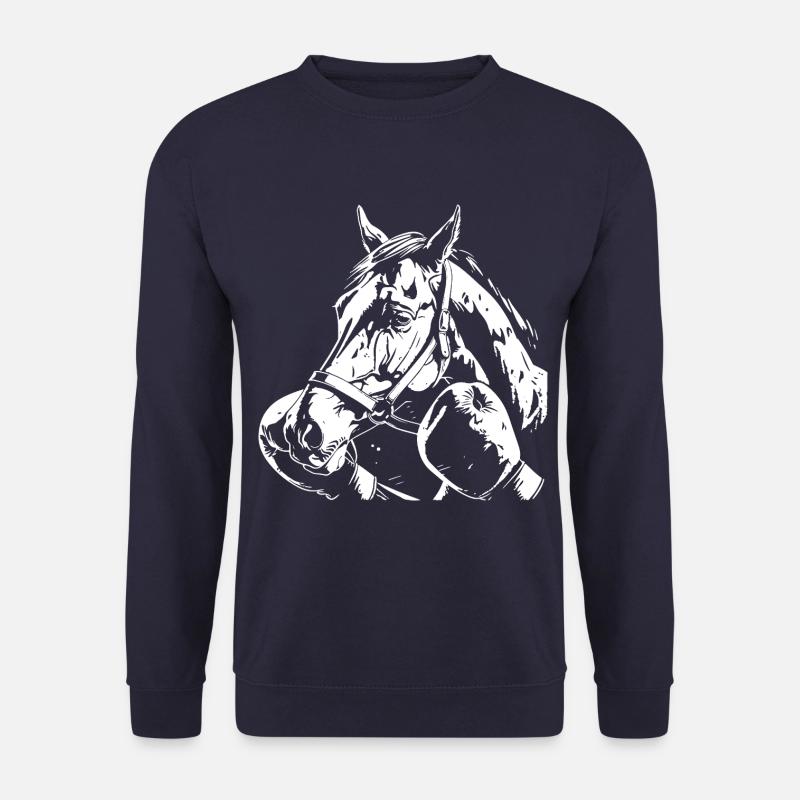Cheval Boxe Combattant MMA - Sweat-shirt Unisexe - marine