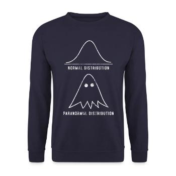 Mathe Lehrer Halloween Lustig - Unisex Pullover - Navy - Vorne - Alina (178cm) & Michal (187cm)