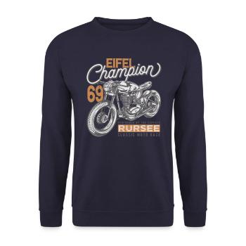 Eifel Moto Tour Champion - Sweat-shirt Unisexe - marine - Devant - Alina (178cm) & Michal (187cm)