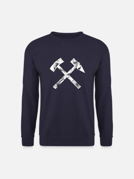 Hammer und Schlägel - Bergmann Design - Unisex Pullover - Navy