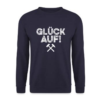 Good luck for! - Hammer and pegs - Unisex Sweatshirt - navy - Front - Alina (178cm) & Michal (187cm)