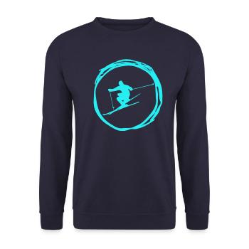 skiing - Unisex Pullover - Navy - Vorne - Alina (178cm) & Michal (187cm)