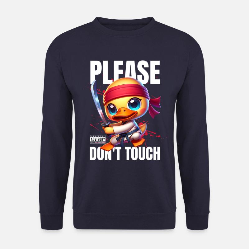 Please don`t tough Duck Karate Ninja - Unisex Pullover - Navy