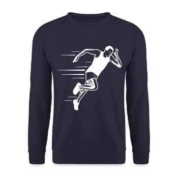 Running Silhouette Marathon Course - Sweat-shirt Unisexe - marine - Devant - Alina (178cm) & Michal (187cm)
