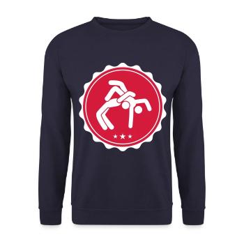 Ringen Wrestling - Unisex Sweatshirt - navy - Front - Alina (178cm) & Michal (187cm)
