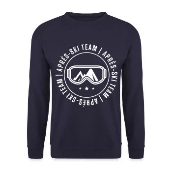 apres ski team - Unisex Pullover - Navy - Vorne - Alina (178cm) & Michal (187cm)