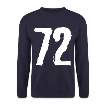 72 Zahl Trikot - Unisex Pullover - Navy - Vorne - Alina (178cm) & Michal (187cm)