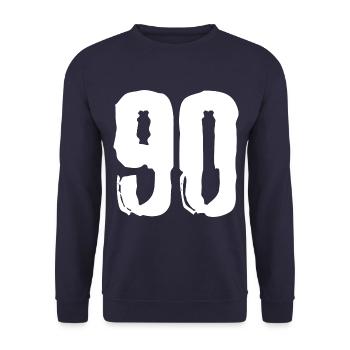 90 number jersey - Unisex Sweatshirt - navy - Front - Alina (178cm) & Michal (187cm)