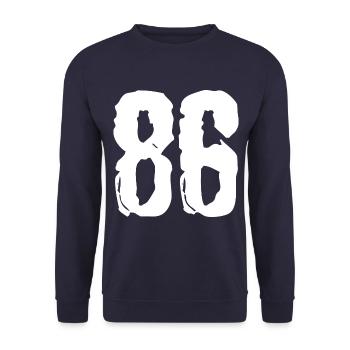 86 number jersey - Unisex Sweatshirt - navy - Front - Alina (178cm) & Michal (187cm)