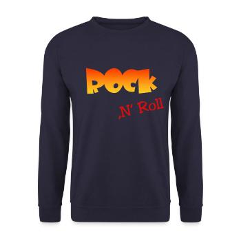 Rock n Roll - Unisex Pullover - Navy - Vorne - Alina (178cm) & Michal (187cm)