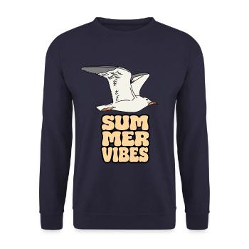 Seagull Seagull Ambiance estivale - Sweat-shirt Unisexe - marine - Devant - Alina (178cm) & Michal (187cm)