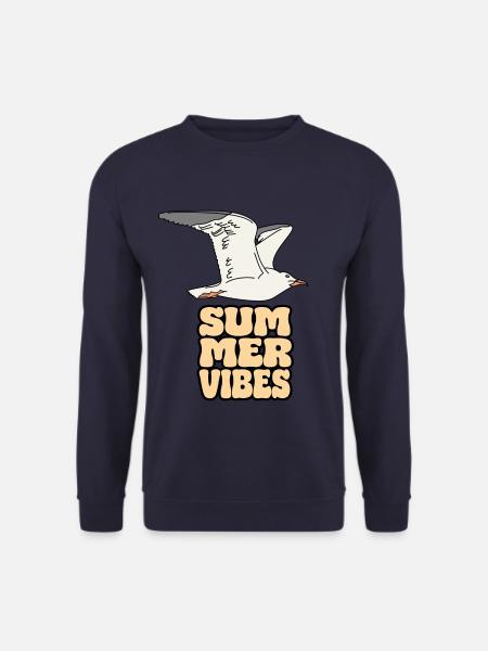 seagull möwe summer vibes - Unisex Pullover - Navy