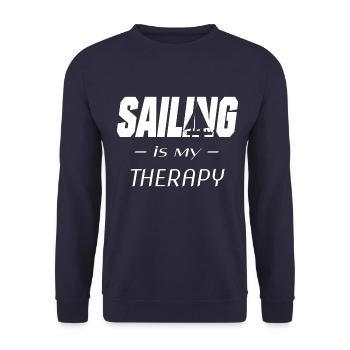 sailing segeln segelboot - Unisex Pullover - Navy - Vorne - Alina (178cm) & Michal (187cm)