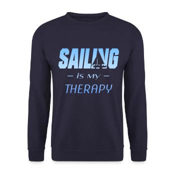 sailing segeln segelboot - Unisex Pullover - Navy - Vorne - Alina (178cm) & Michal (187cm)