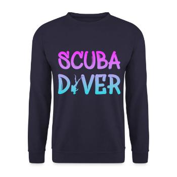 Diving Tauchen - Unisex Pullover - Navy - Vorne - Alina (178cm) & Michal (187cm)