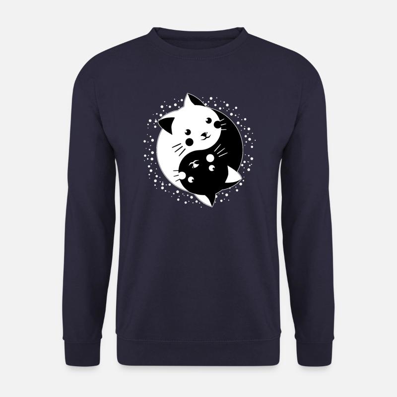 Coole Kätzchen Yin Yang Katzen Cat Geschenkidee - Unisex Pullover - Navy