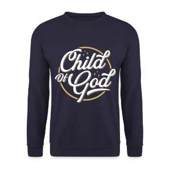 Child of God - Unisex Sweatshirt - navy - Front - Alina (178cm) & Michal (187cm)