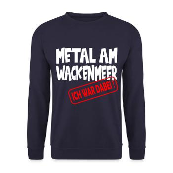 Metal am Wackenmeer Ich war dabei - Unisex Pullover - Navy - Vorne - Alina (178cm) & Michal (187cm)