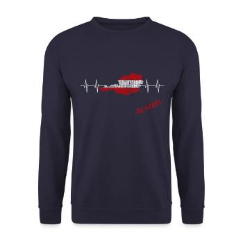 Austria Österreich - Unisex Pullover - Navy - Vorne - Alina (178cm) & Michal (187cm)