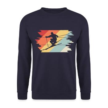 Skifahren Ski Skiing - Unisex Pullover - Navy - Vorne - Alina (178cm) & Michal (187cm)