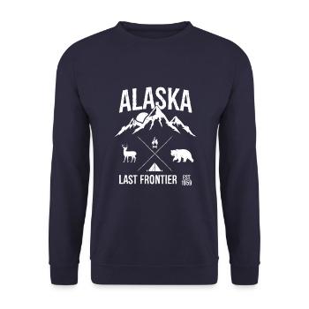 Alaska - Sweat-shirt Unisexe - marine - Devant - Alina (178cm) & Michal (187cm)